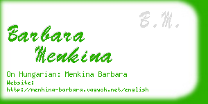 barbara menkina business card